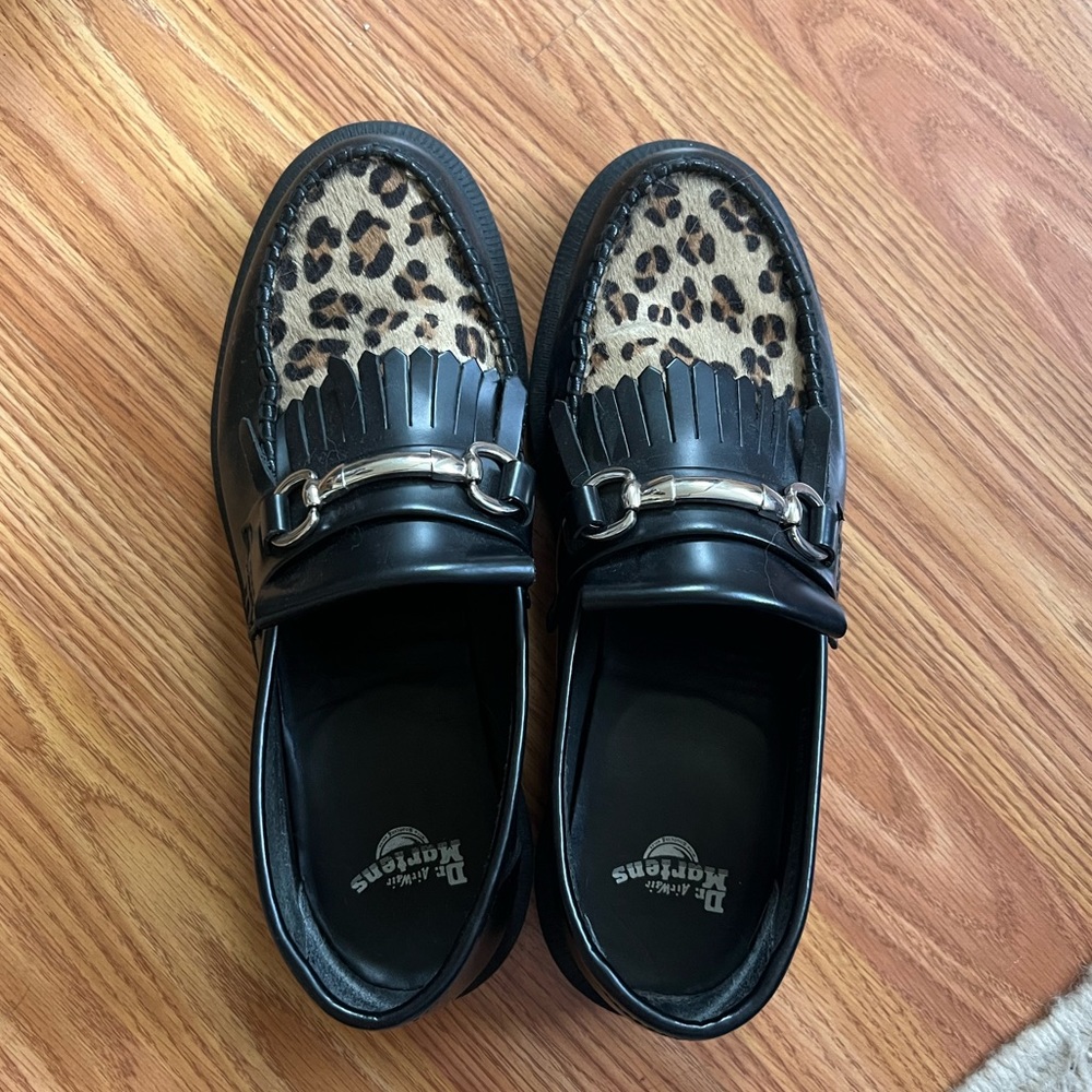 Dr Martens Adrian Snaffle Leopard Loafers